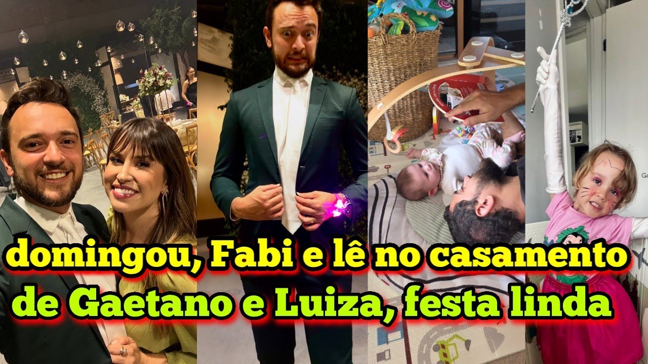 Família santina, domingou com vlogzinho, Fabi e lê foram pra o casamento de Gaetano e Luiza.