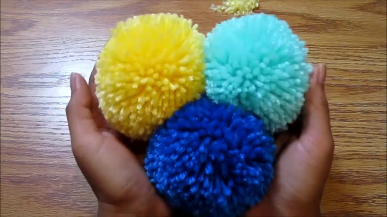 Pompom Making - Less Trimmed Off