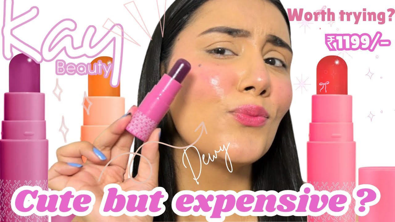 Я попробовала новый желеобразный тинт для губ и щек Kay Beauty Popsicle Wand | Стоит 1199 ₹? 🤔 Че...