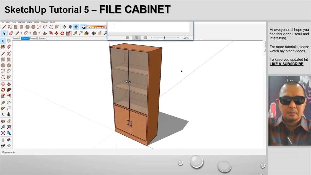 Sketchup tutorial 5 - 3D FILE CABINET