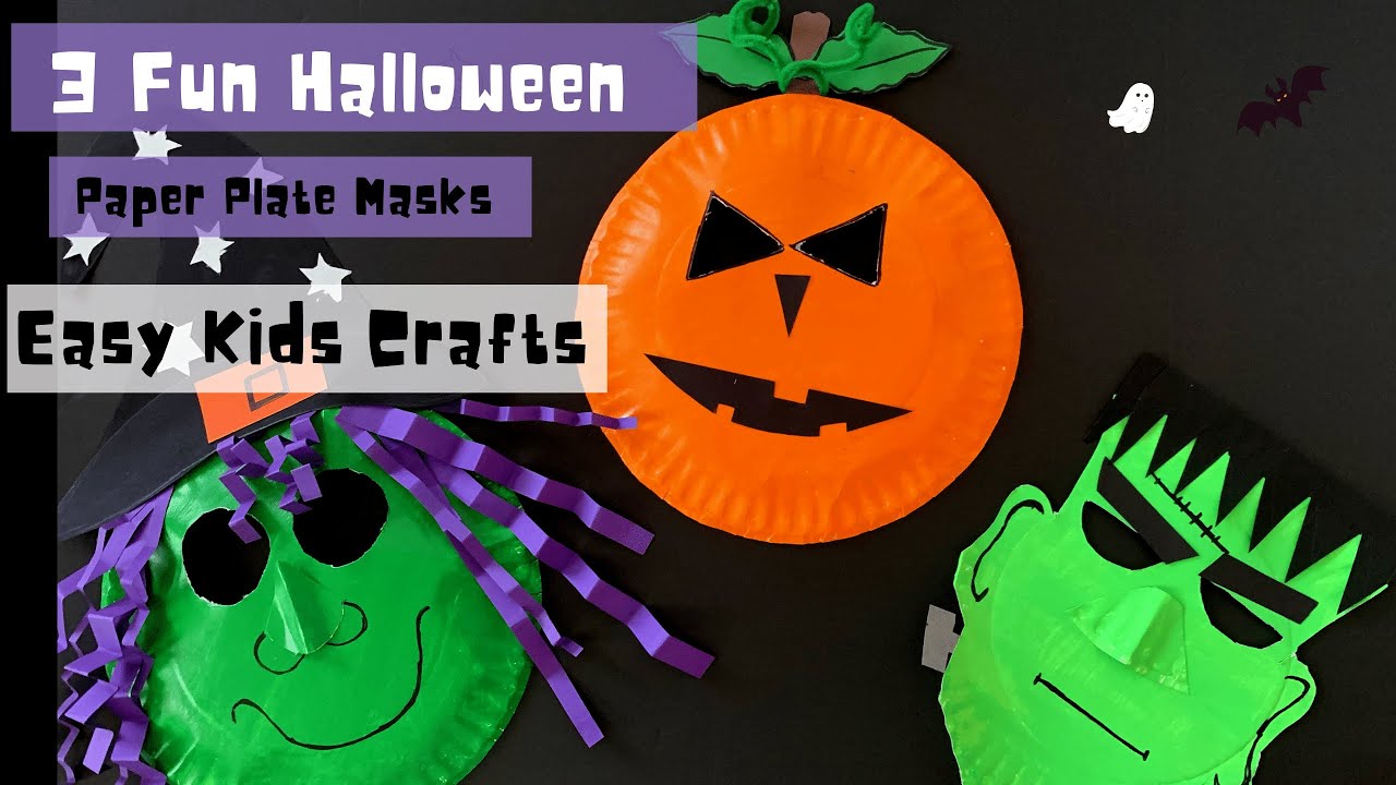 DIY PAPER PLATE HALLOWEEN MASK for KIDS| Easy Halloween Craft Ideas 2020