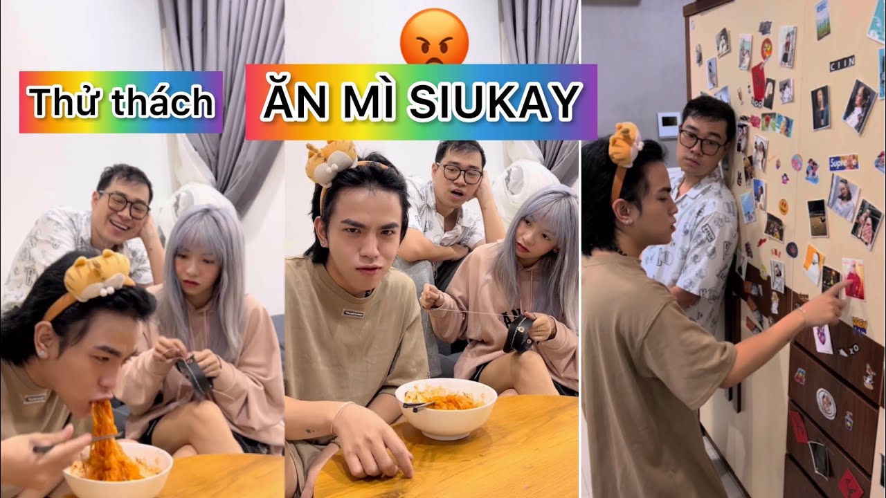 THẦY BEO U40 & CIIN B&Ugrave;I THẢO LY THỬ TH&Aacute;CH NG&Ocirc; Đ&Igrave;NH NAM ĂN M&Igrave; SIUKAY H&Aacute;T HOT TREND TIKTOK 3 BIỂU CẢM