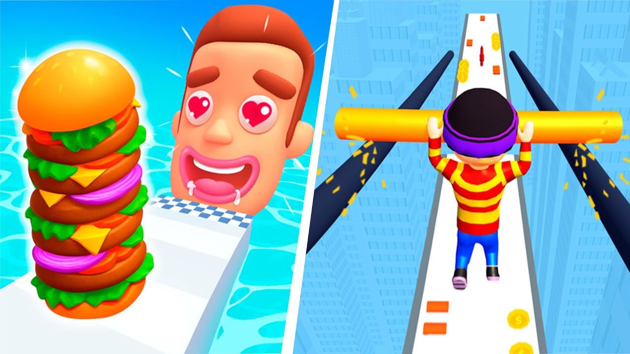 Roof Rails 🆚 Sandwich Runner🌻🧿🌺🌈Max Levels Walkthrough Android IOS Update Gameplay70480