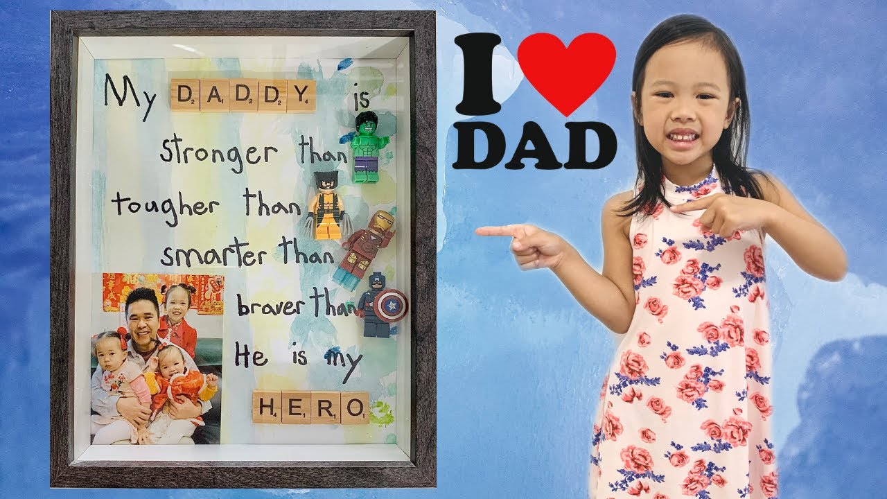 DIY craft for Father’s Day | Superhero Shadow Box Frame