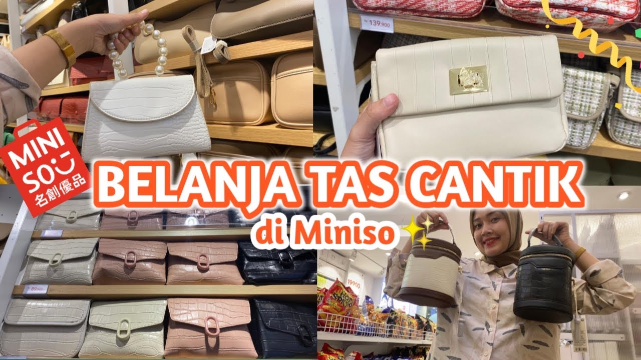 BELANJA TAS CANTIK DI MINISO | HAUL TAS MINISO