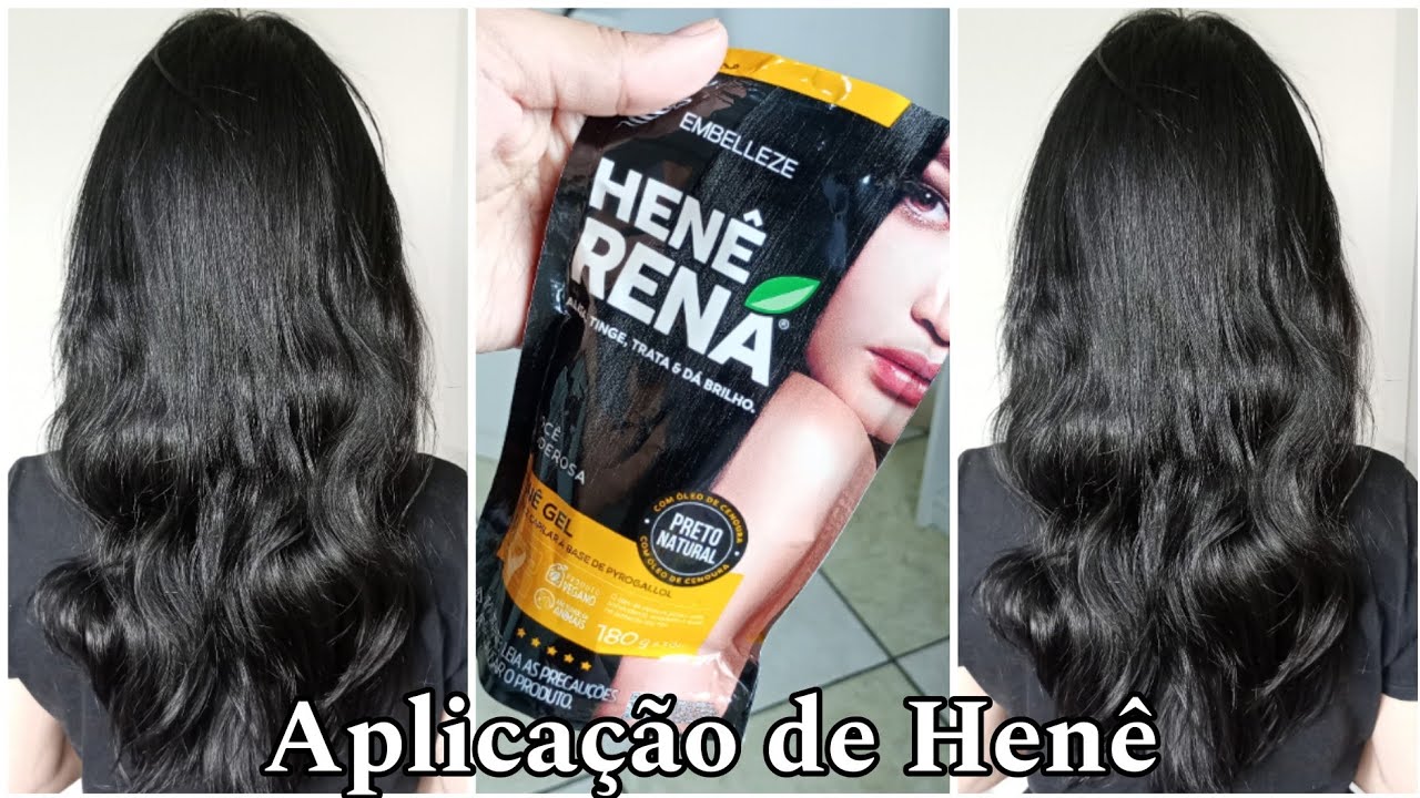APLICAÇÃO DE HENE RENÁ PRETO NATURAL DA EMBELLEZE | BRILHO E MACIEZ