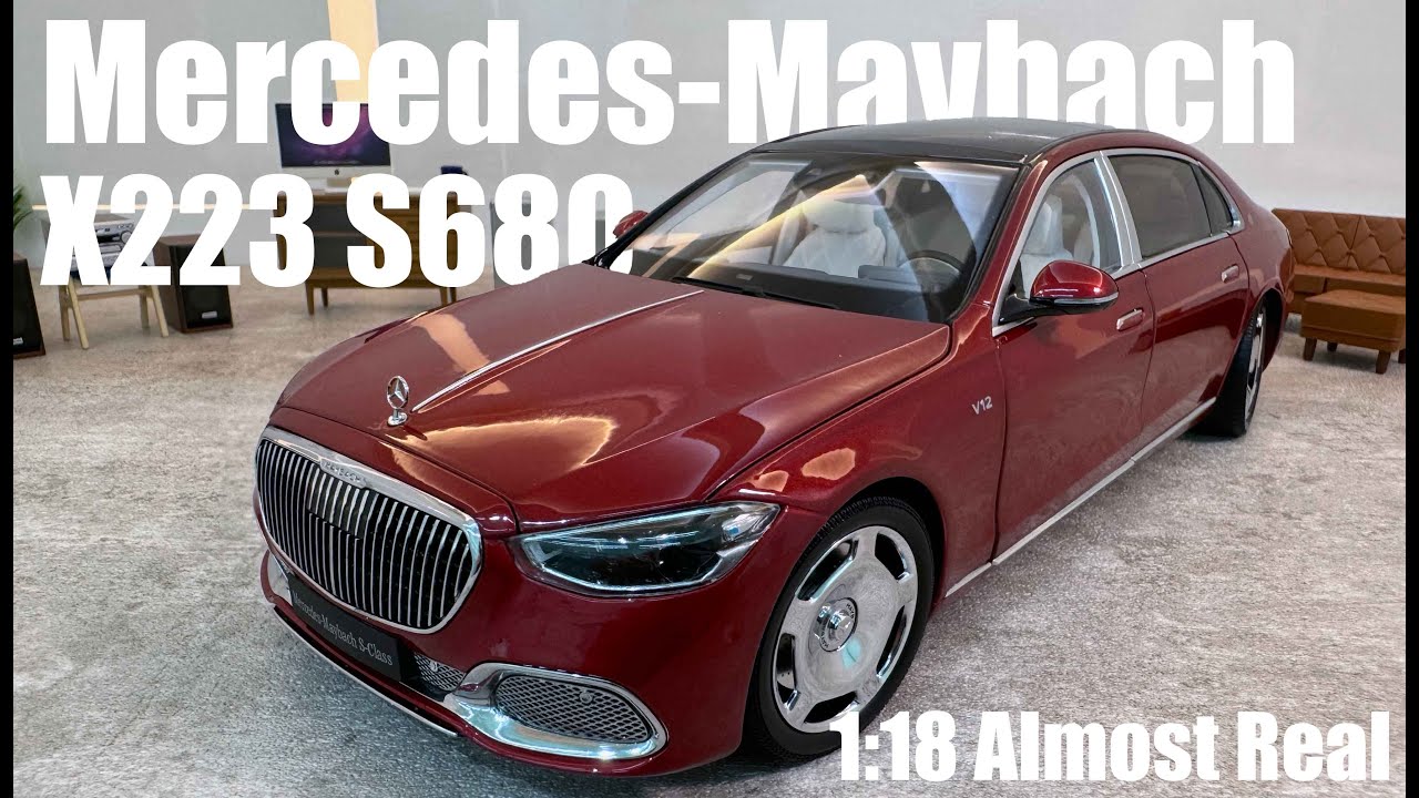 Mercedes-Maybach X223 S680 Red 1:18 Almost Real | 1/18 Diecast Model Car