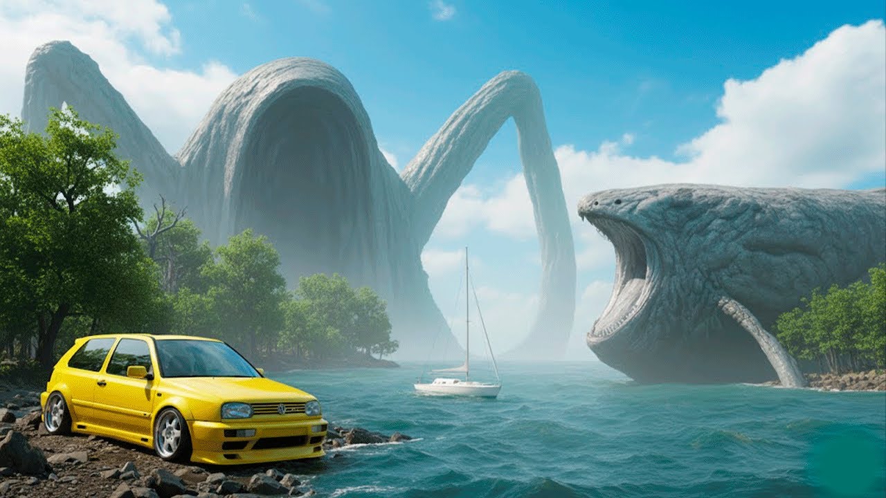BLOOP AND SEA EATER ATACKED MY ISLAND AND CAR PART 1