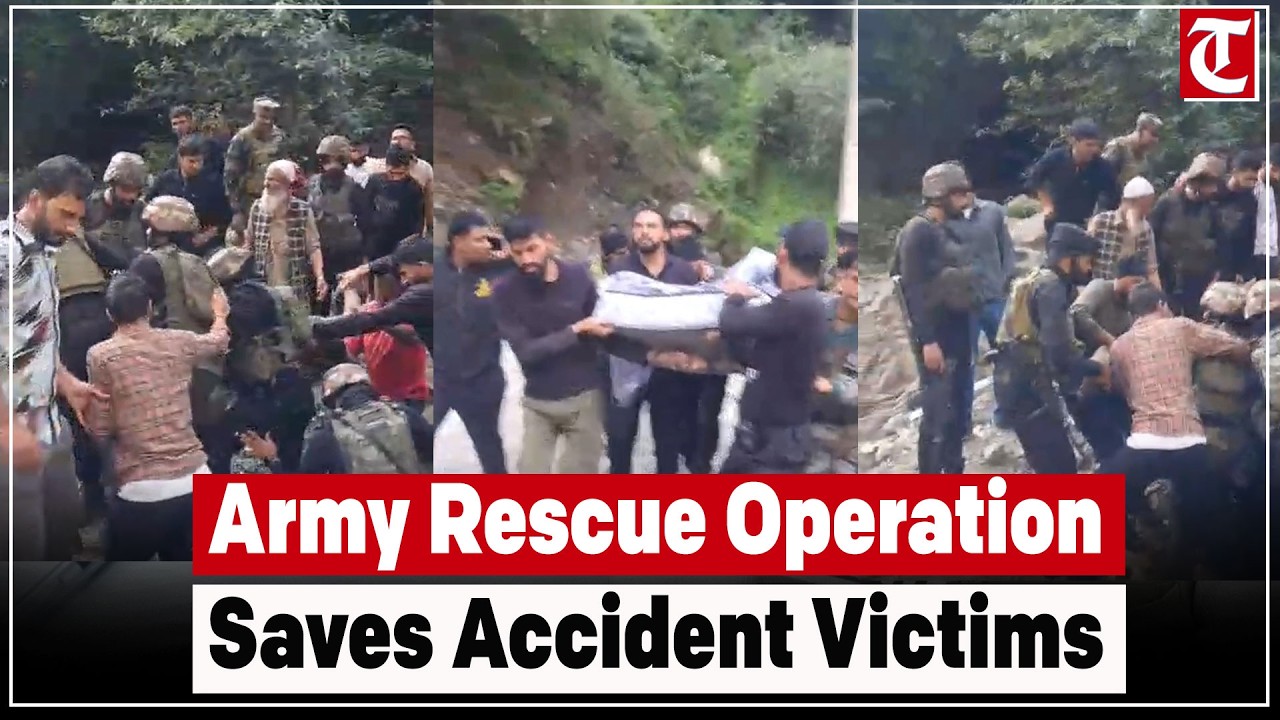 Indian Army Rescue Operation After Truck Accident in Ramban J&K Near Banihal