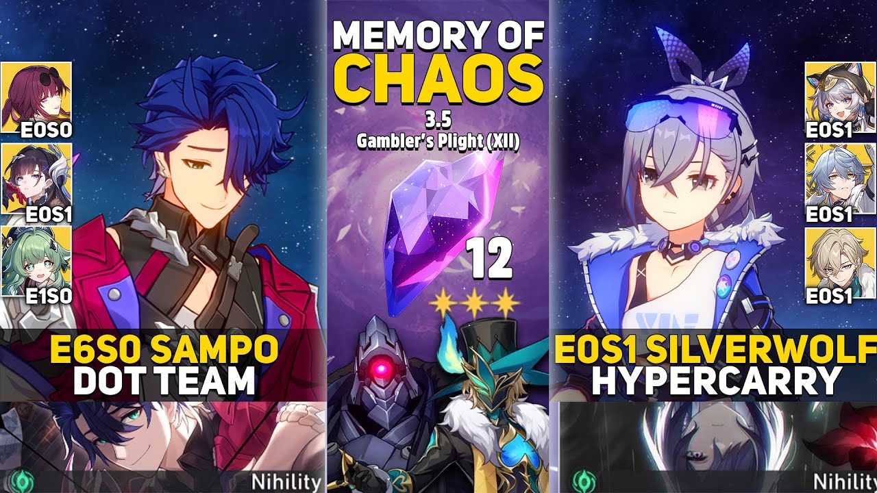 E6S0 Sampo DoT Team & E0S1 Silver Wolf Hypercarry | MOC 12 | Honkai: Star Rail 3.5