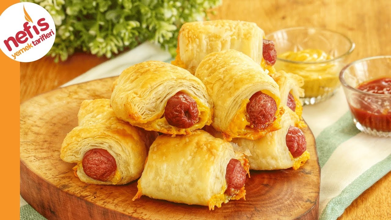 Çay demlenene kadar hazır!⚡ Sosisli Çıtır Milföy