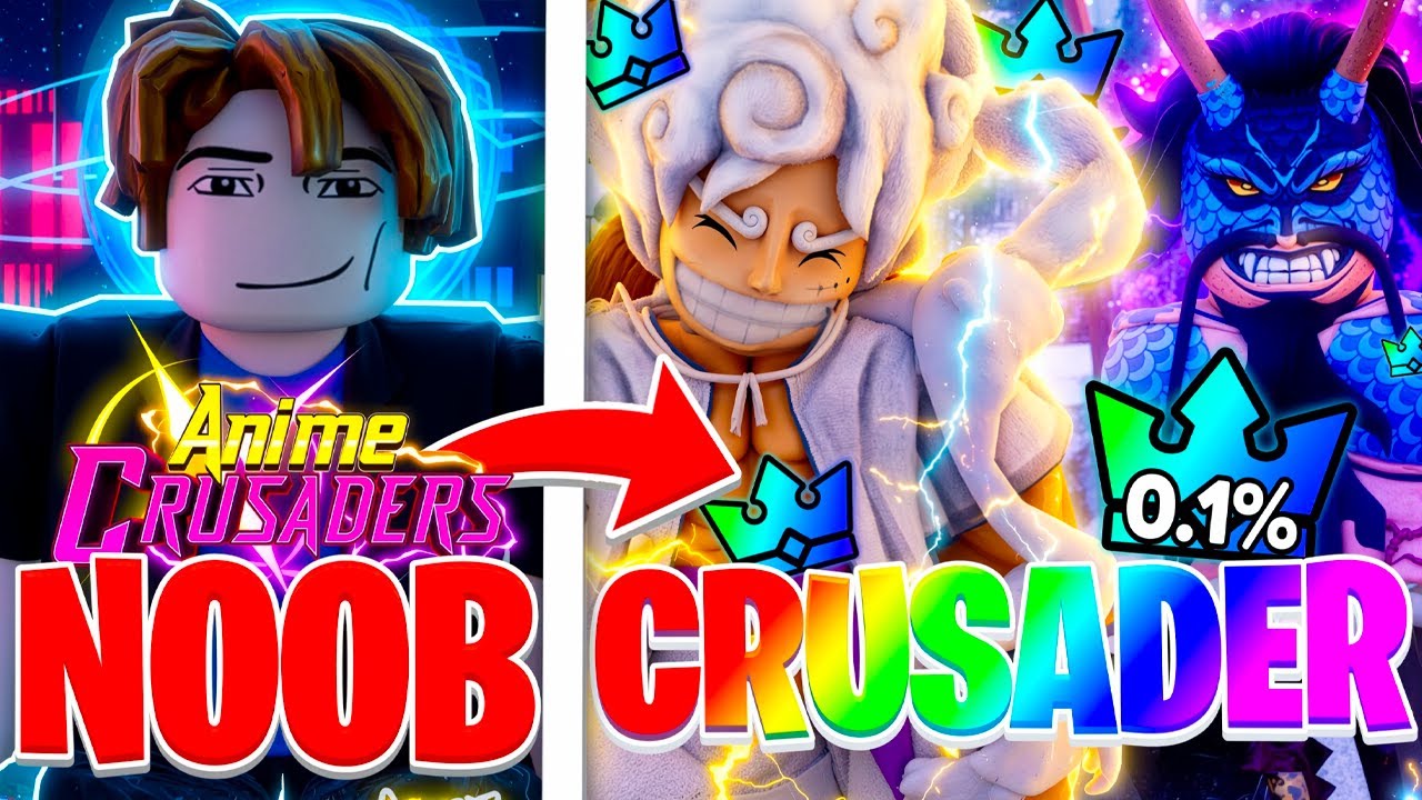 Going From A NOOB To 0.1% CRUSADER In Anime Crusaders! (Roblox)