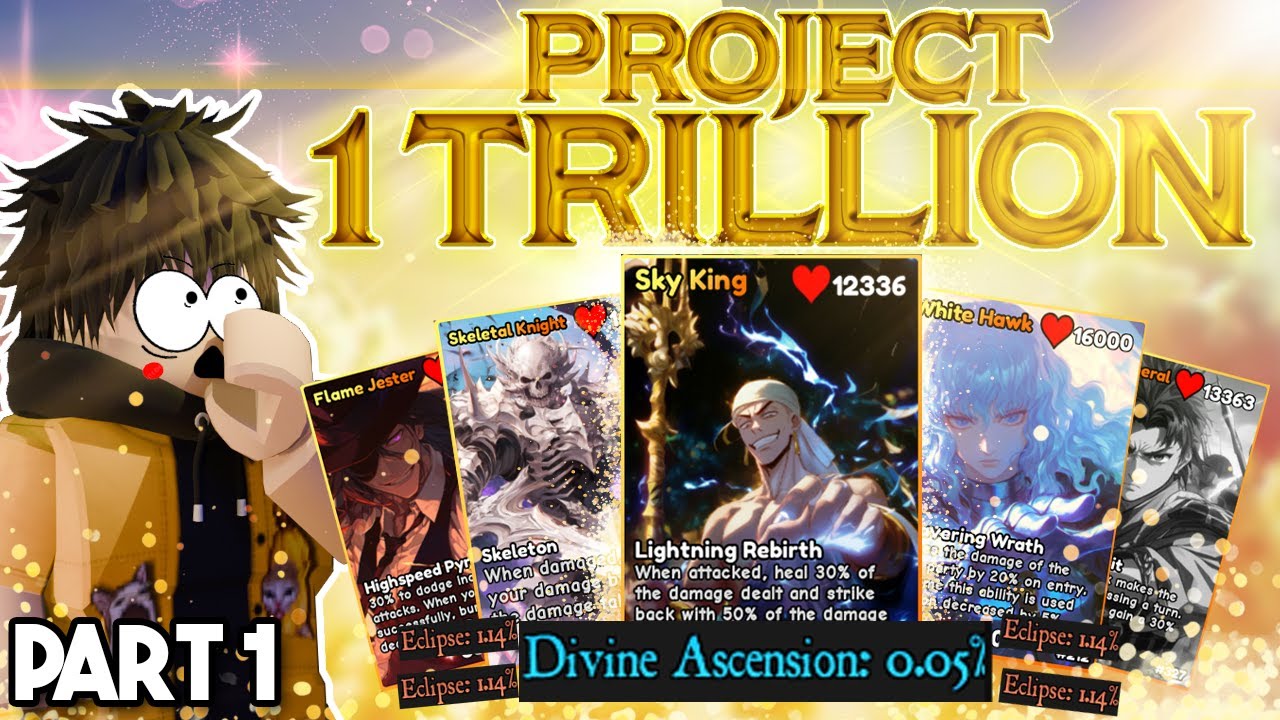 LITERAL GOLDEN EXPERIENCE?! Project 1 Trillion - Roblox Anime Card Battle Part 1