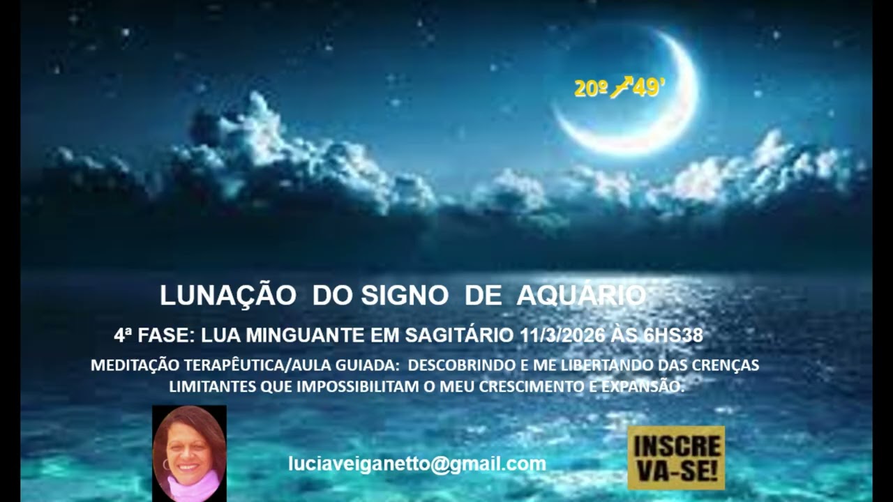 Aula Guiada Meditação Lua Minguante Sagitário
