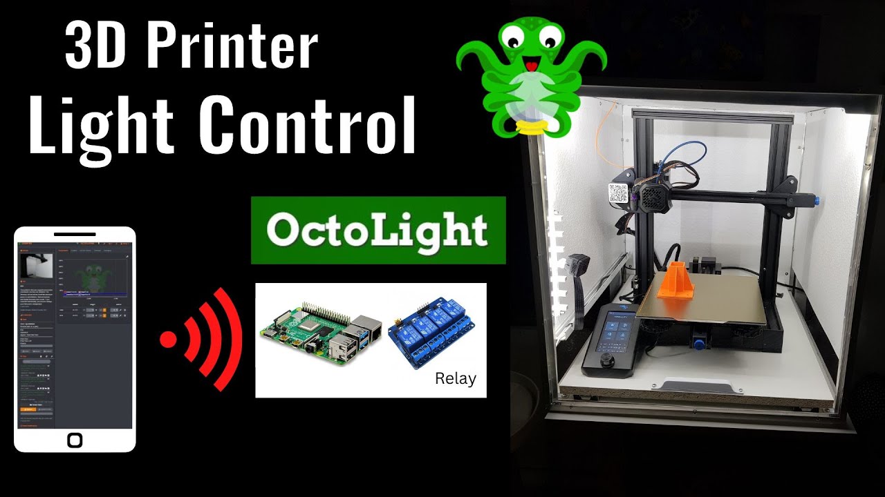 Remote controlled 3D Printer Lights using Octolight plugin for Octoprint