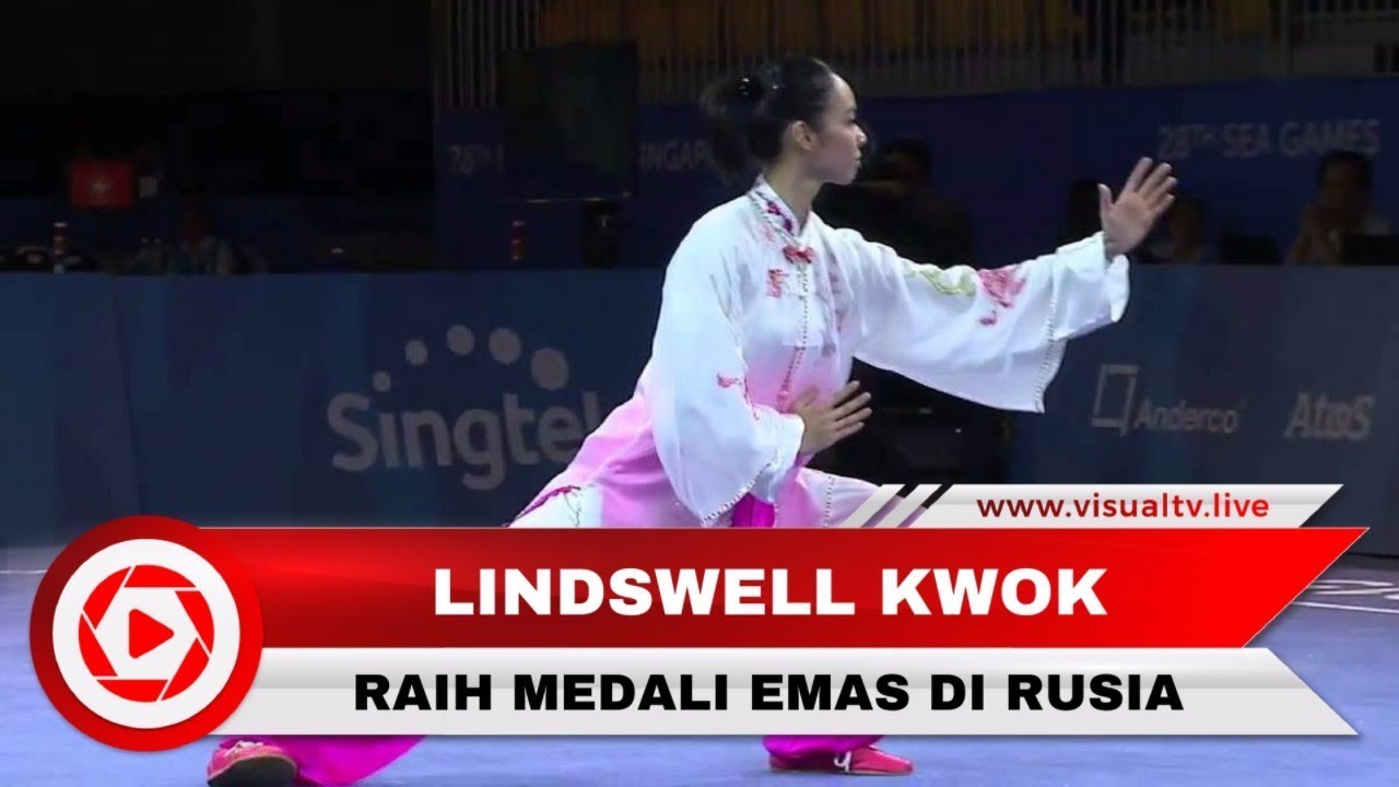Lindswell Kwok Raih Emas Kejuaraan Dunia Wushu 2017 di Rusia