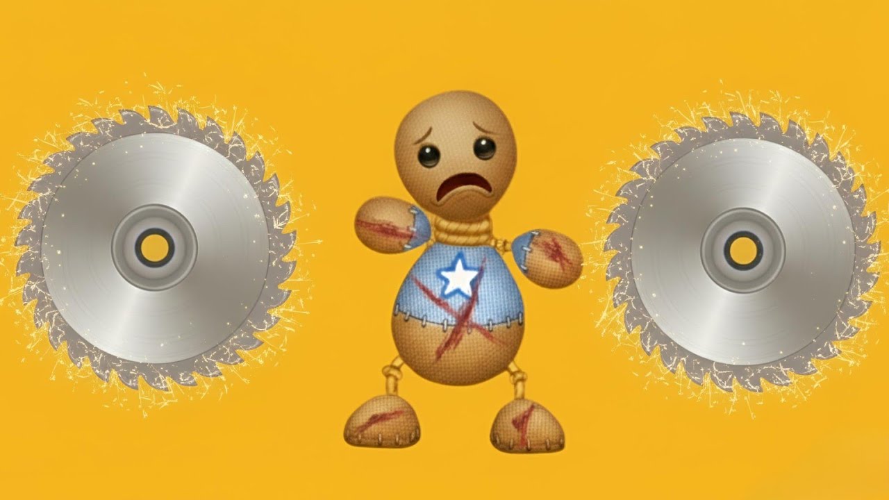 Can Buddy survive the twin saws? 😱⚙️🆘#kickthebuddy 