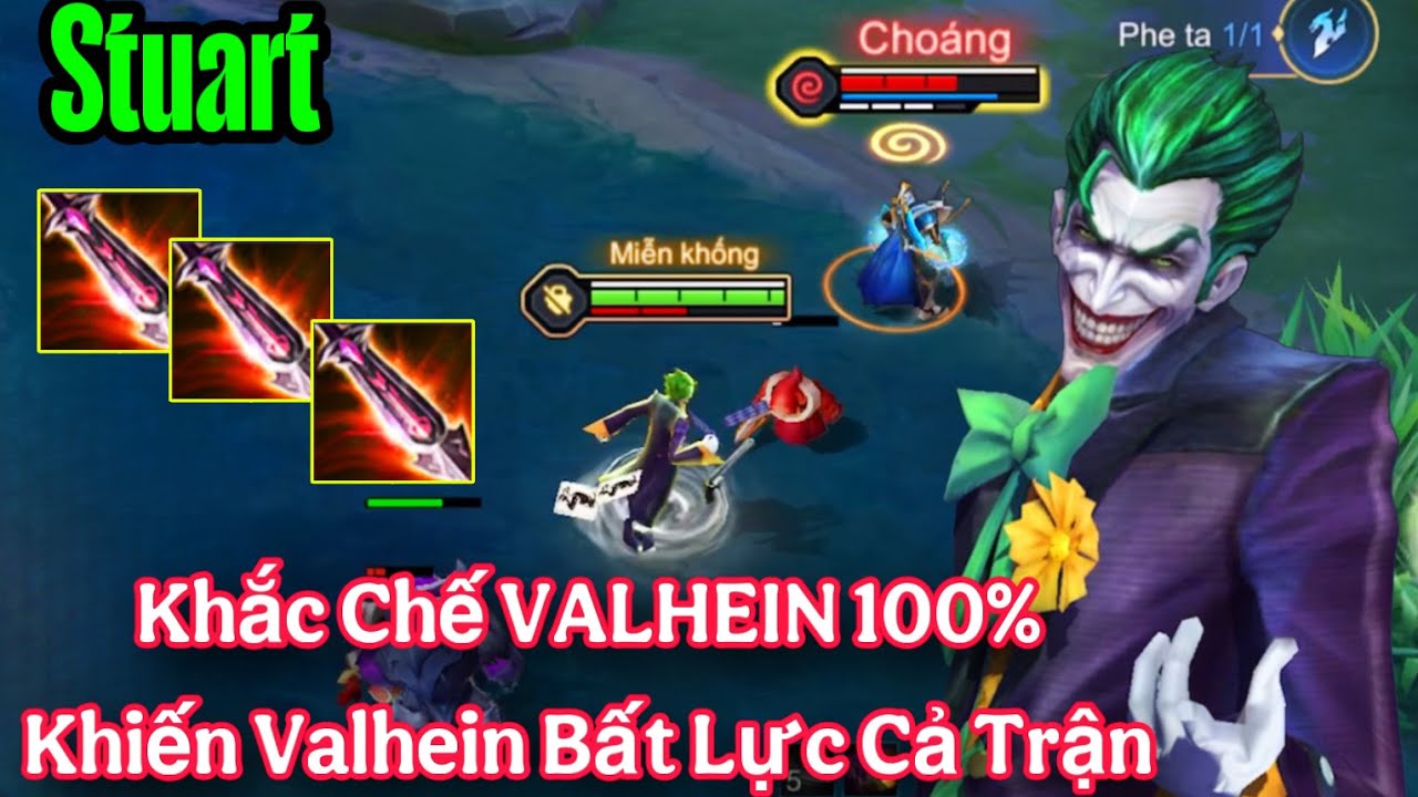 Stuart Liên Quân || Khắc Chế 100% Valhein Khiến Valhein Cả Trận Bất Lực Lấy Chuỗi Nhẹ Cao Thủ