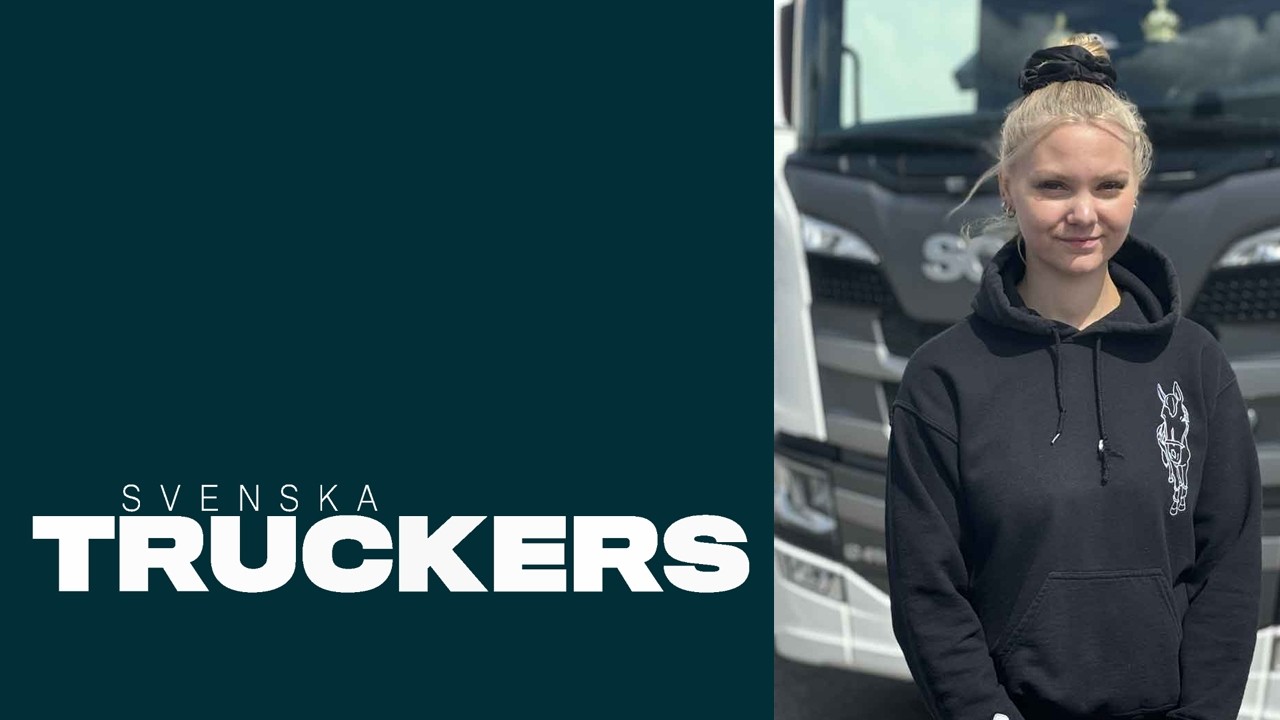 Hela inslaget i Svenska Truckers med Saga - Fastnar framför tåget