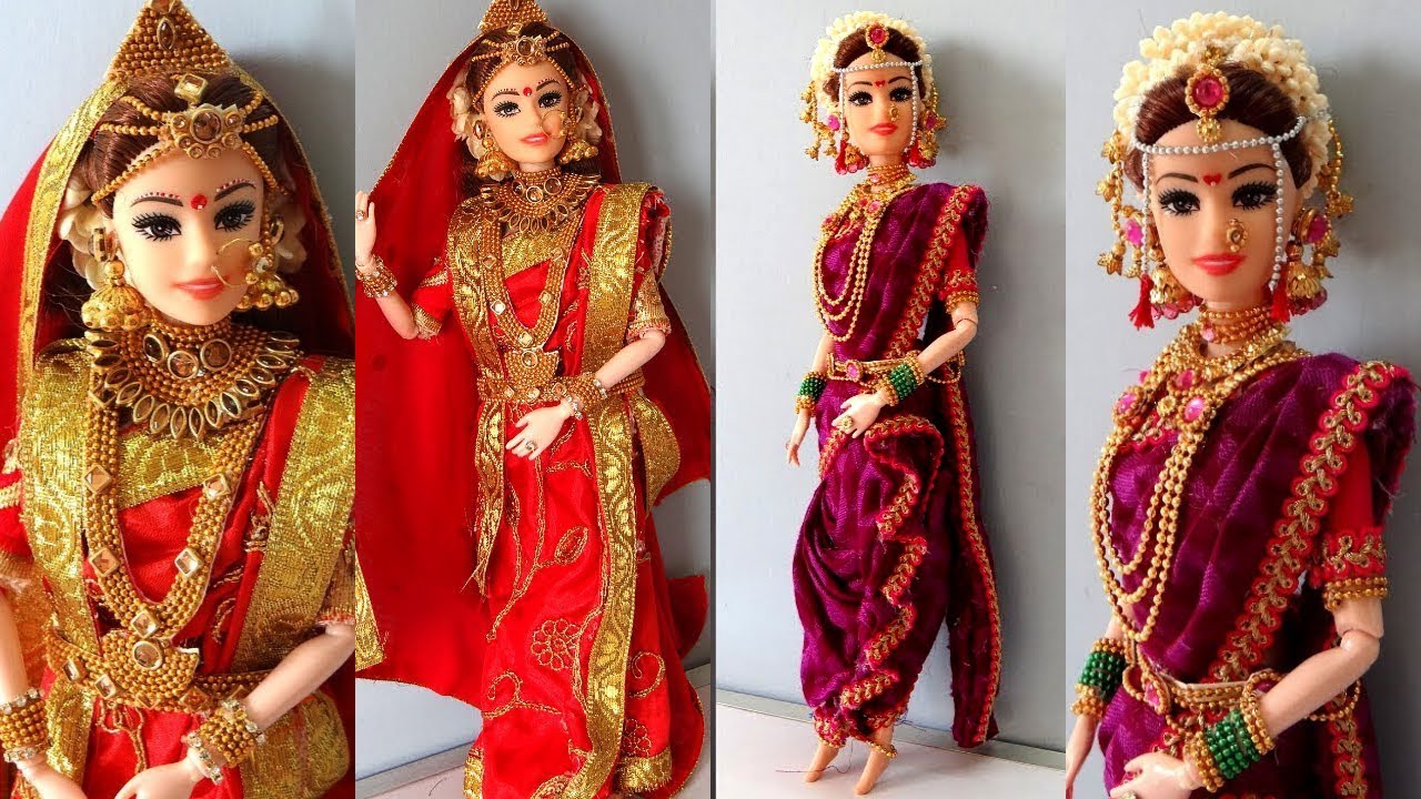 Make this DOLL as your BRIDESMAID (Bengali & Marathi Doll Bridal Saree Marriage Decorations)!