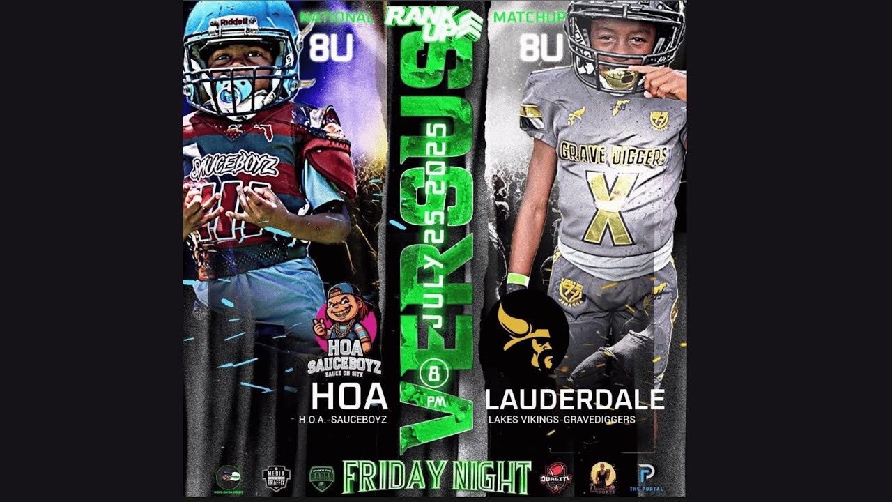 8U FLORIDA SHOWDOWN #1 HOA SAUCEBOYZ VS #2 LAUDERDALE LAKES GRAVEDIGGERS