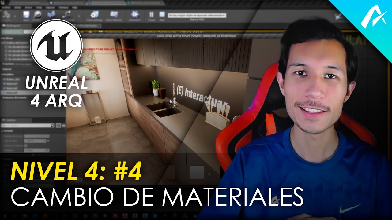 Cambio de Materiales en Tiempo Real Unreal Engine | Nivel 4: Clase 4 | #Unreal4Arq