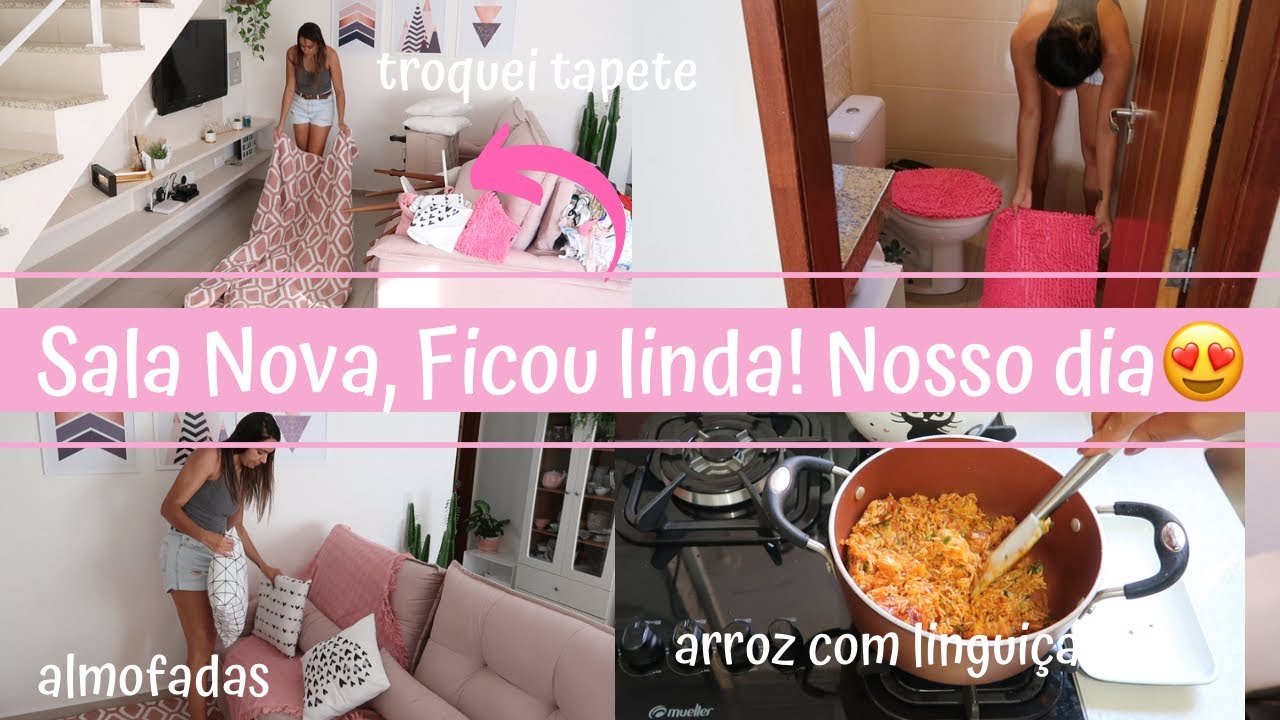 Sala Nova, Ficou linda!! Organizando a Casa, Arroz com linguiça, Rotina do dia | Mari Gil