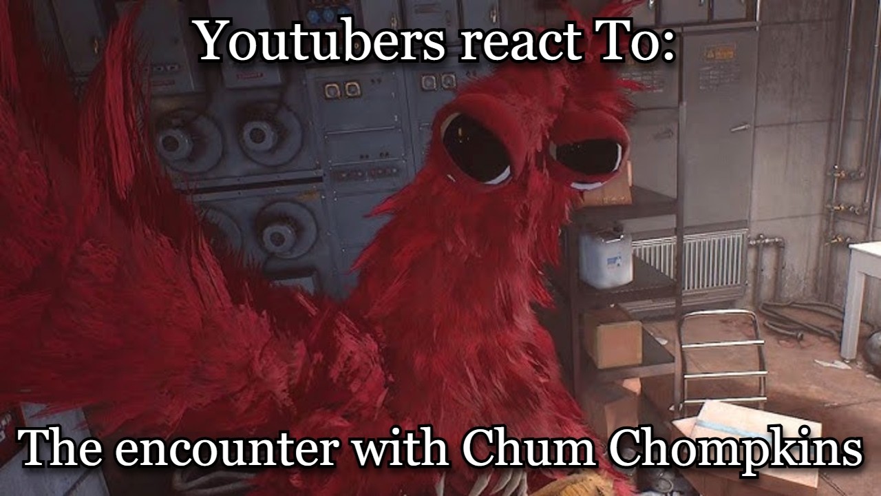 YouTubers react To: The encounter with Chum Chompkins | Poppy Playtime - Chapter 5