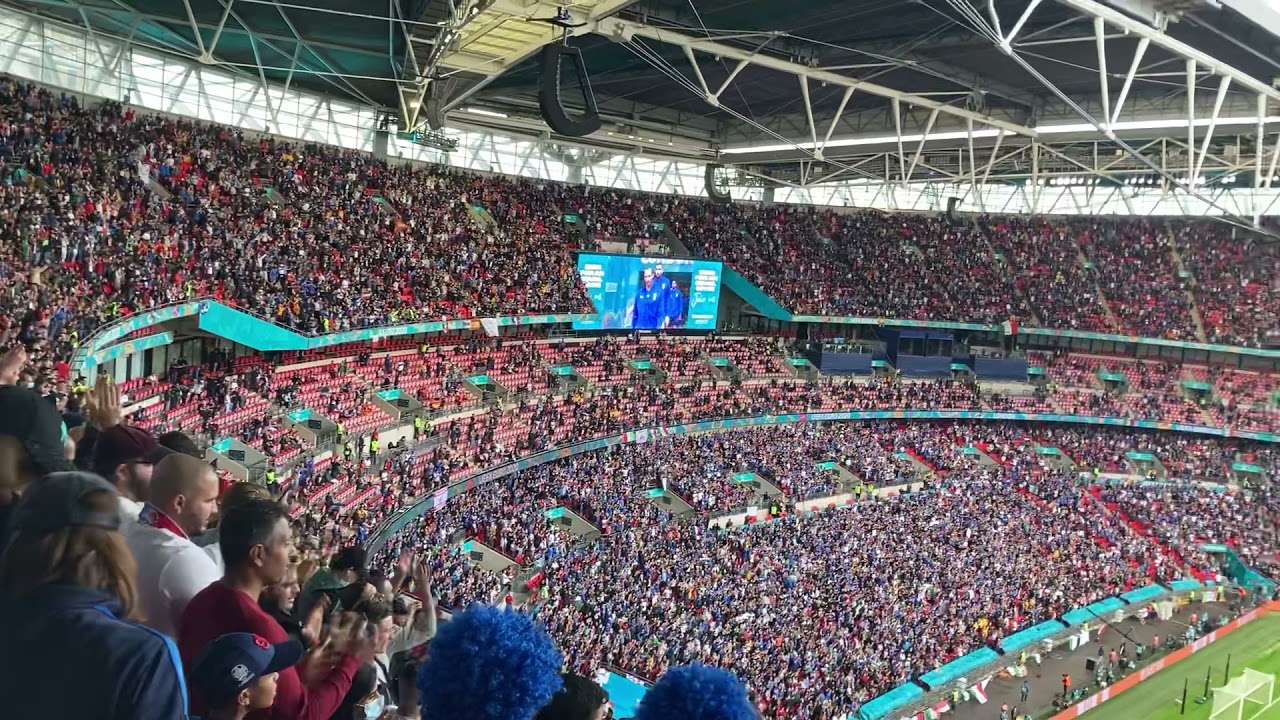 National Anthems Spain Italy - EURO 2020 Semifinal 1 - Wembley Stadium - July 6, 2021