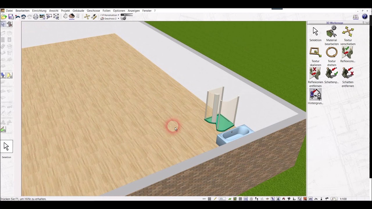 3D CAD Badplaner Software von Plan7Architekt