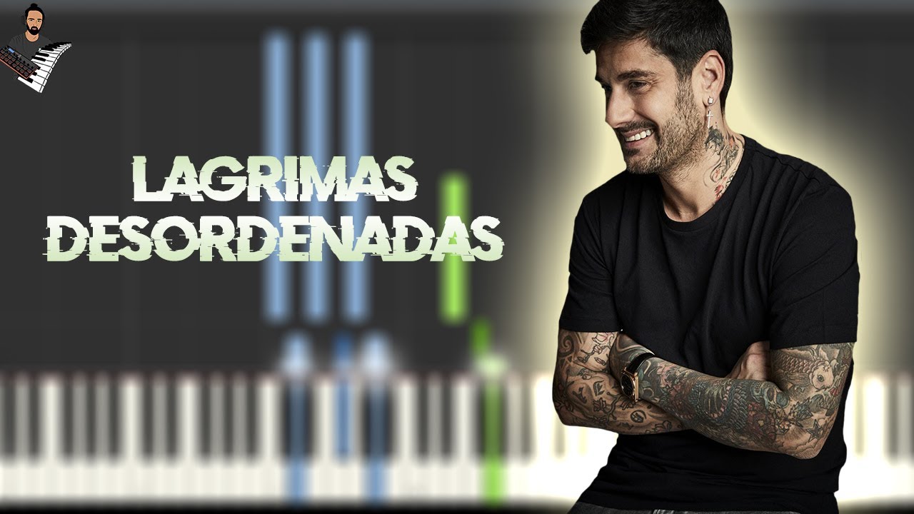 Melendi - L&aacute;grimas desordenadas | Instrumental Piano Tutorial / Partitura / Karaoke / MIDI
