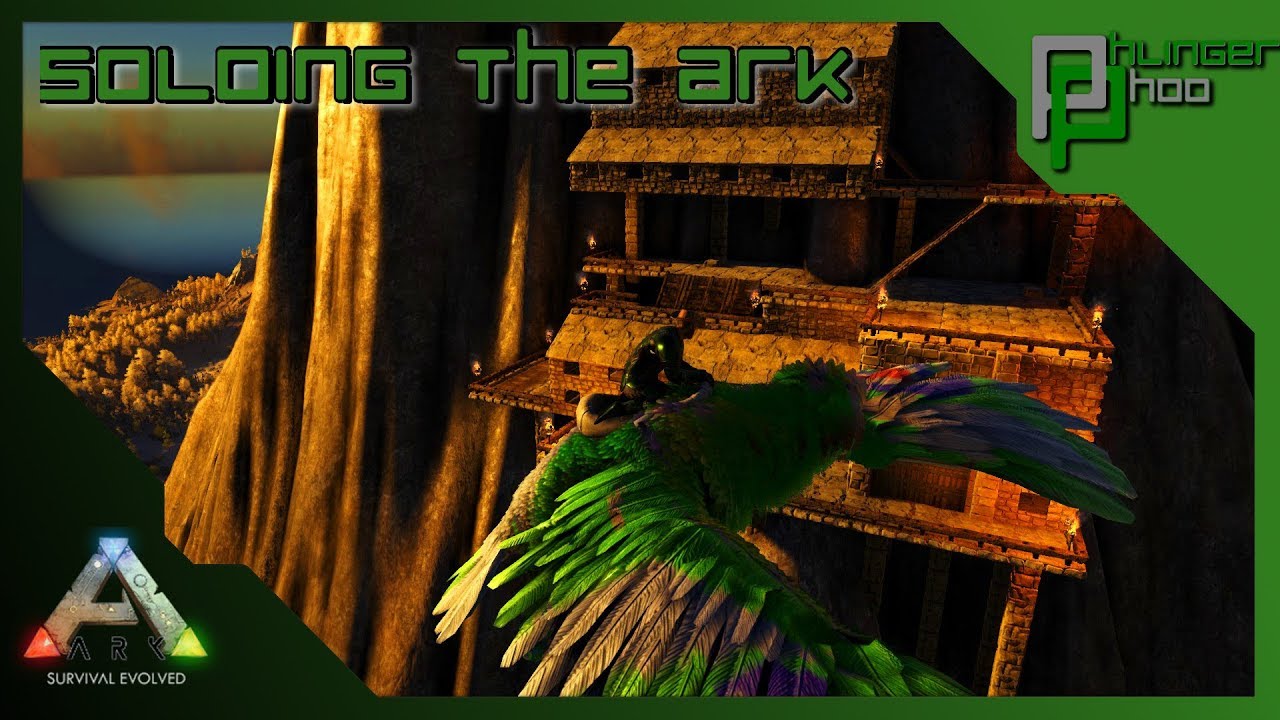 Soloing the Ark S4E73 - CLIFF SIDE VOLCANO BUILD!