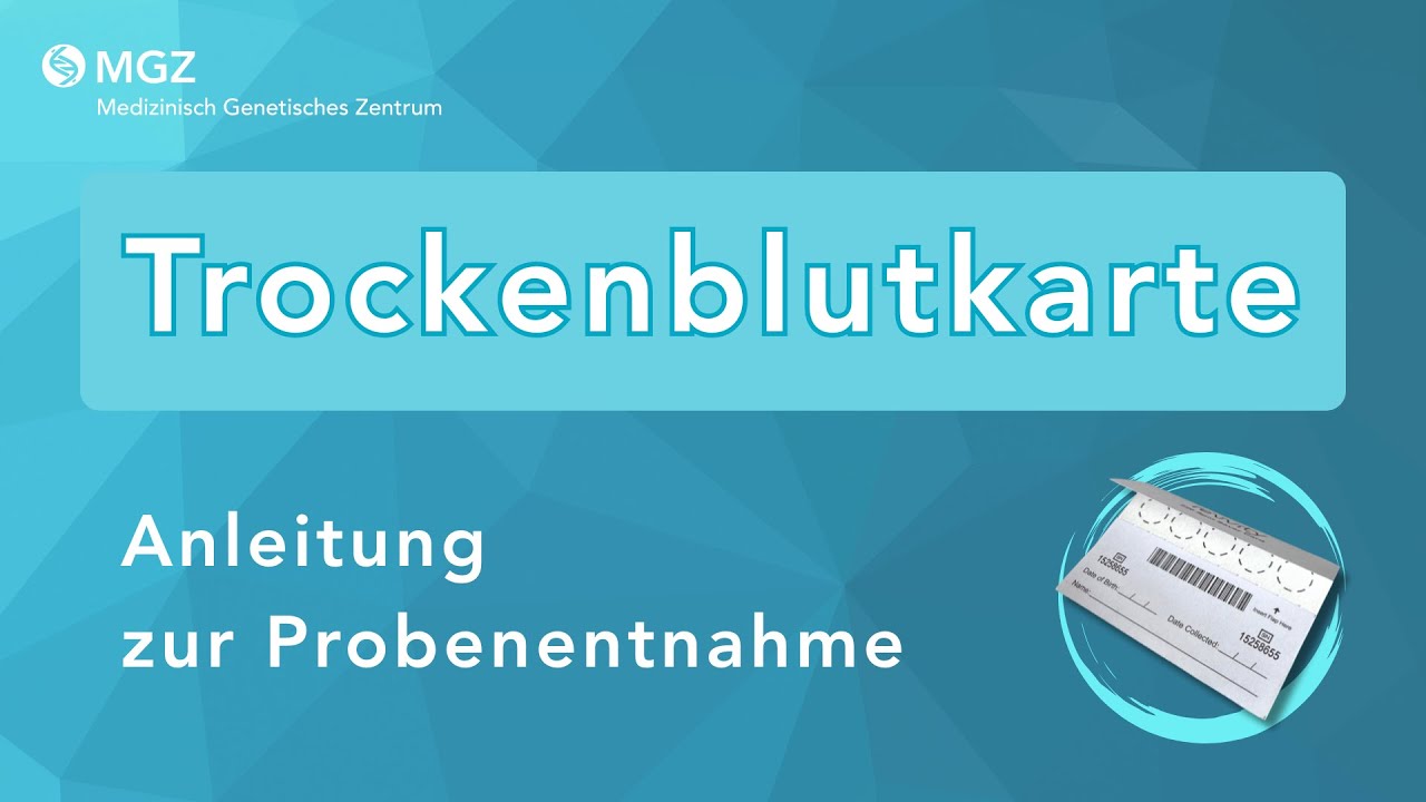 Trockenblutkarte &ndash; Anleitung zur Probenentnahme
