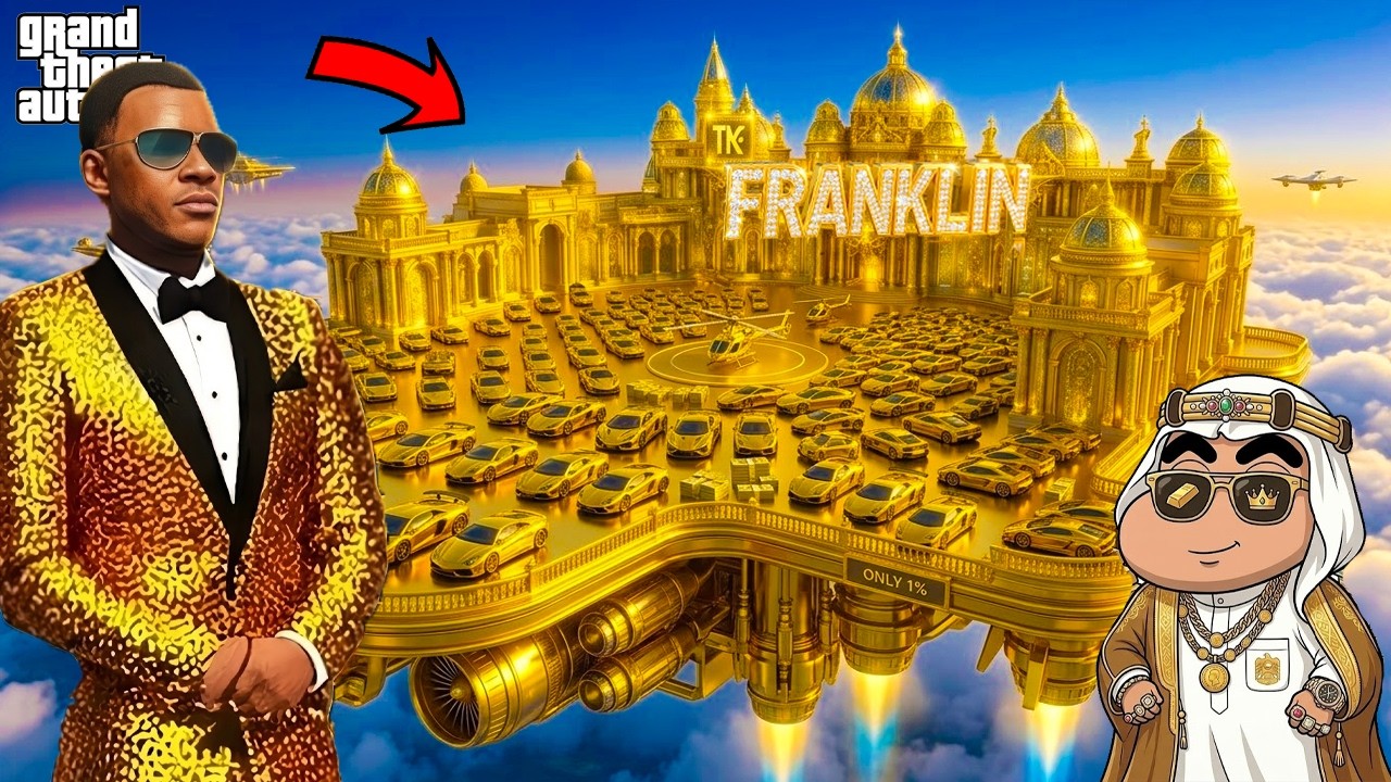 Franklin Or Shinchan Touch Anything Become Diamond Gold in GTA 5