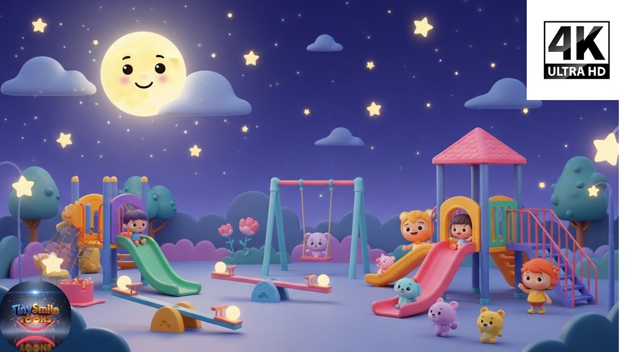 Twinkle Twinkle Little Star 🌟 Night Playground | Nursery Rhymes & Kids Songs | TinySmile Toons