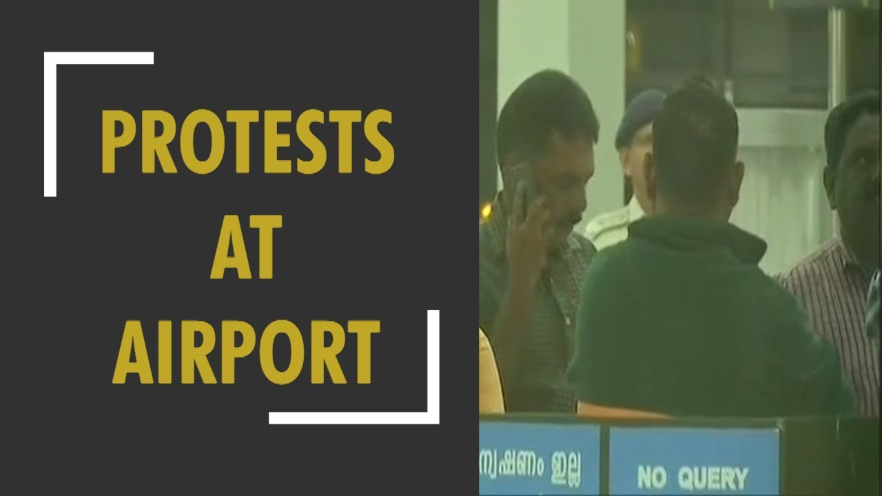 Sabarimala protesters block Trupti Desai at Kochi airport