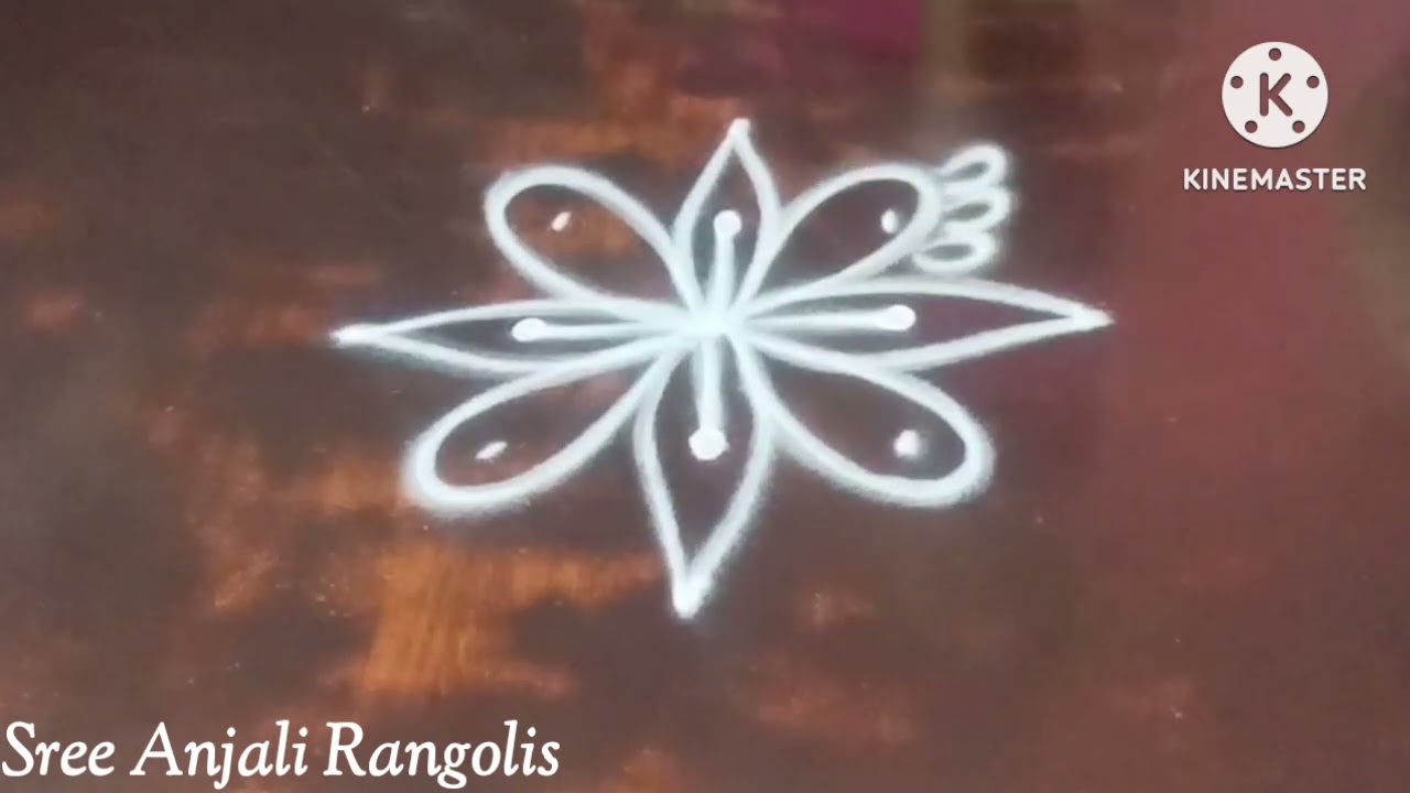 5dotsrangoli 🌼 simple rangoli design 🌺 daily chukkala muggu🌸  easy chukkala muggulu 🏵️