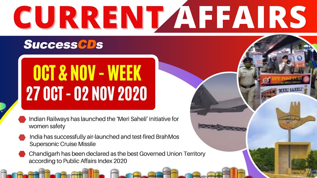 Latest Current Affairs Quiz From 27 October to 2 November 2020 | Latest GK & Current Affairs MCQs