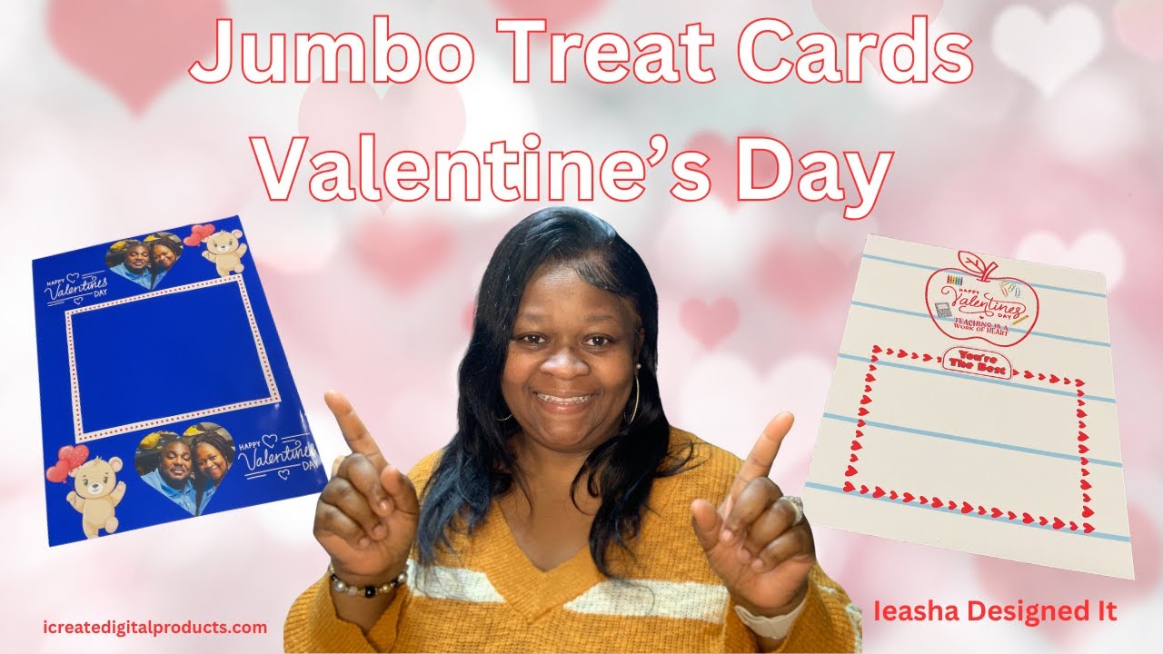 JUMBO Valentine's Day Treat Cards | Valentine's Day Ideas | Valentine Treat Card Templates