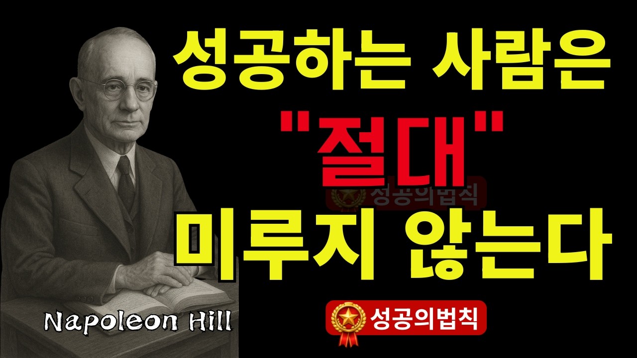 96_성공하는 사람은 절대 이것을 미루지 않는다 | 나폴레온 힐