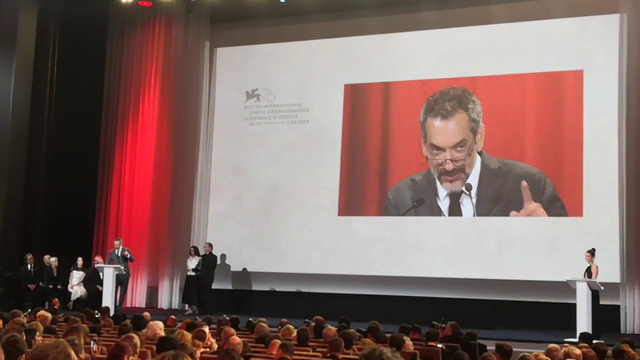Todd Phillips and Joaquin Phoenix accept Golden Lion prize for Joker at Venice Film Festival
