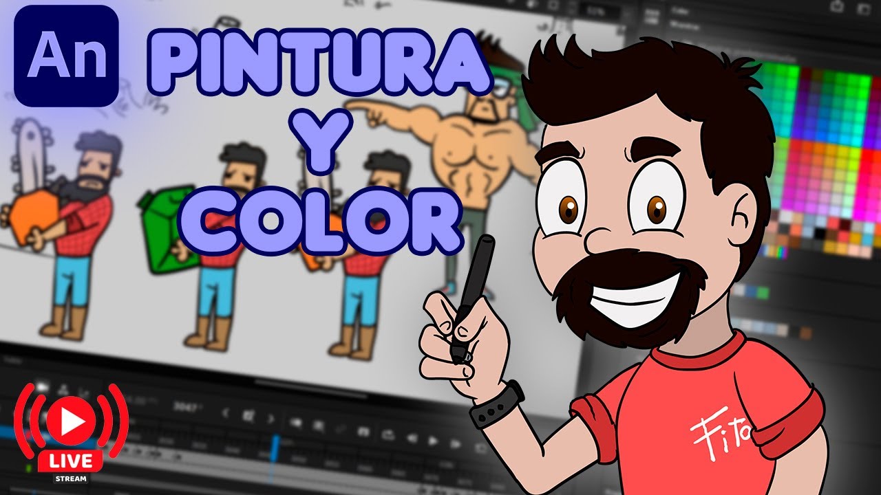 🔴Pintura y Color en Adobe Animate | LIVE 🔴