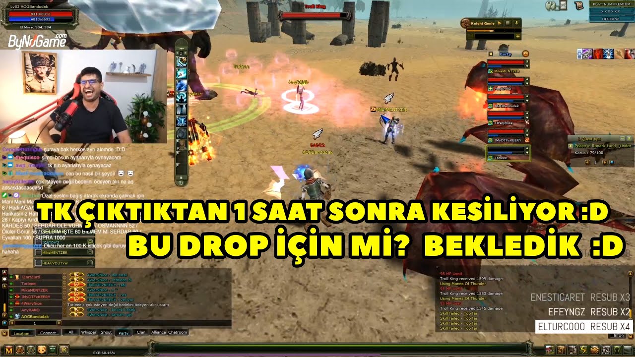 AOGofficial - Troll King Boss'unu Keserken 1 Party Daha Gelip Engel Oluyor :D ! Knight Online