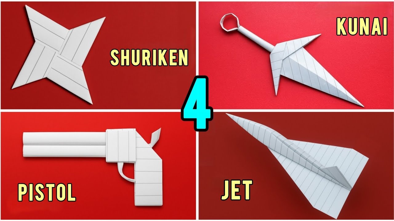 4 Cara Membuat Mainan Kertas Paling Keren: Shuriken, Kunai, Pistol & Jet (Mudah & Cepat!)