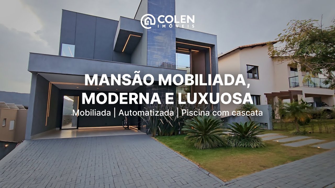 Mansão Mobiliada e Moderna no Alphaville Lagoa dos Ingleses