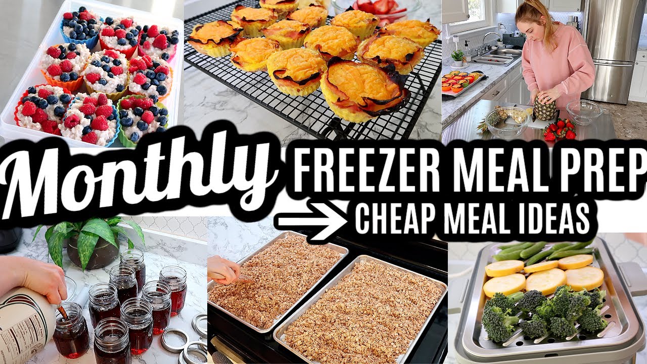 EASY BUDGET MONTHLY FREEZER MEAL PREP RECIPES COOK WITH ME LARGE FAMILY MEALS WHATS FOR DINNER