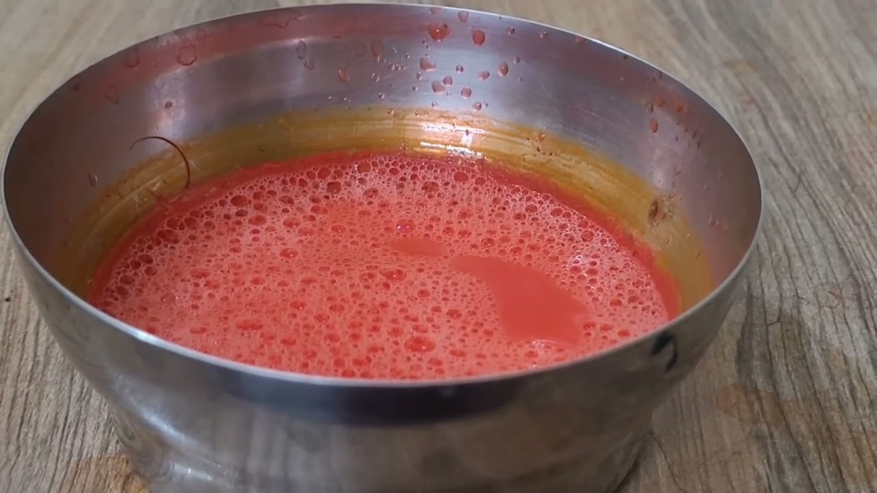 Silver Bracelet In Super Red Foam Paint 17 Minutes Video 