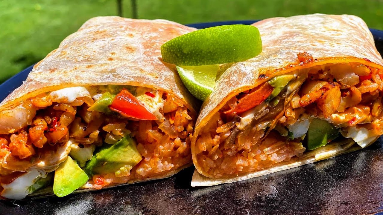 Cómo se hace un súper burrito de camarón a la diabla