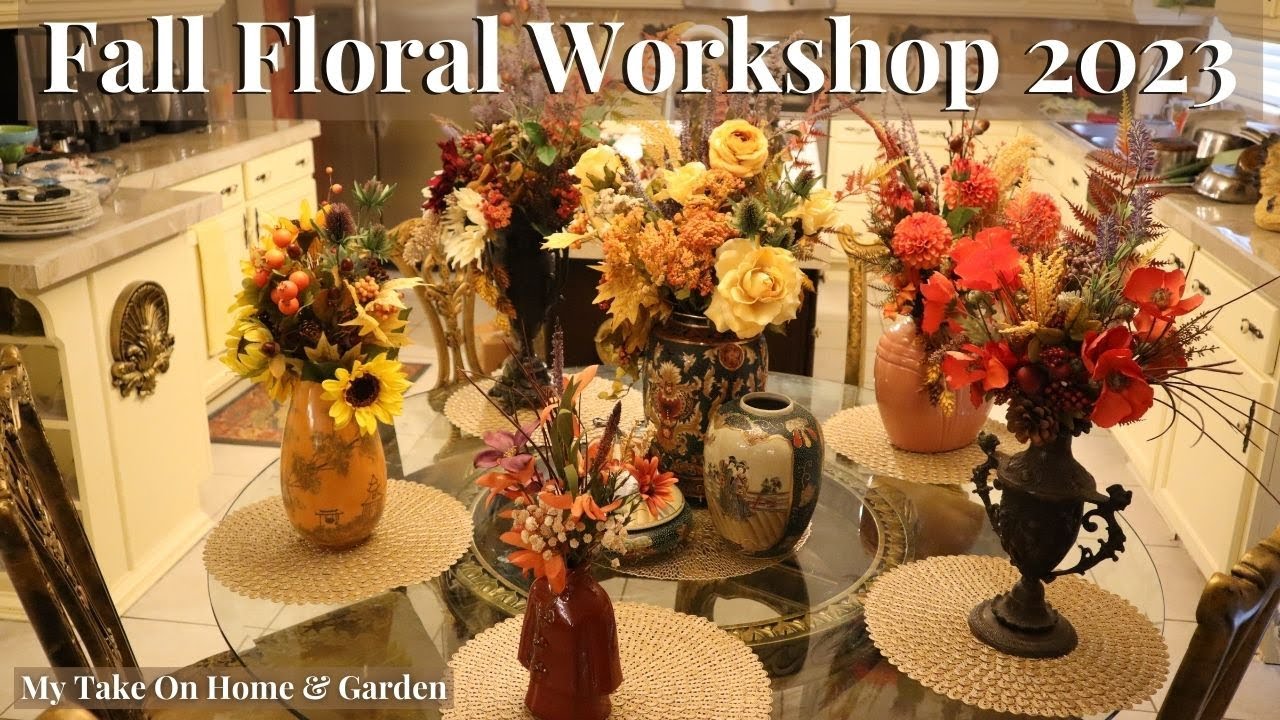 Fall Floral Workshop 2023 🍂⚱️ Fall Arrangement Ideas - Vases & Asymmetrical Basket