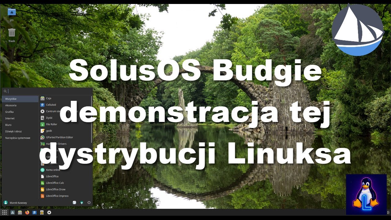 SolusOS Budgie demonstracja dystrybucji Linuksa